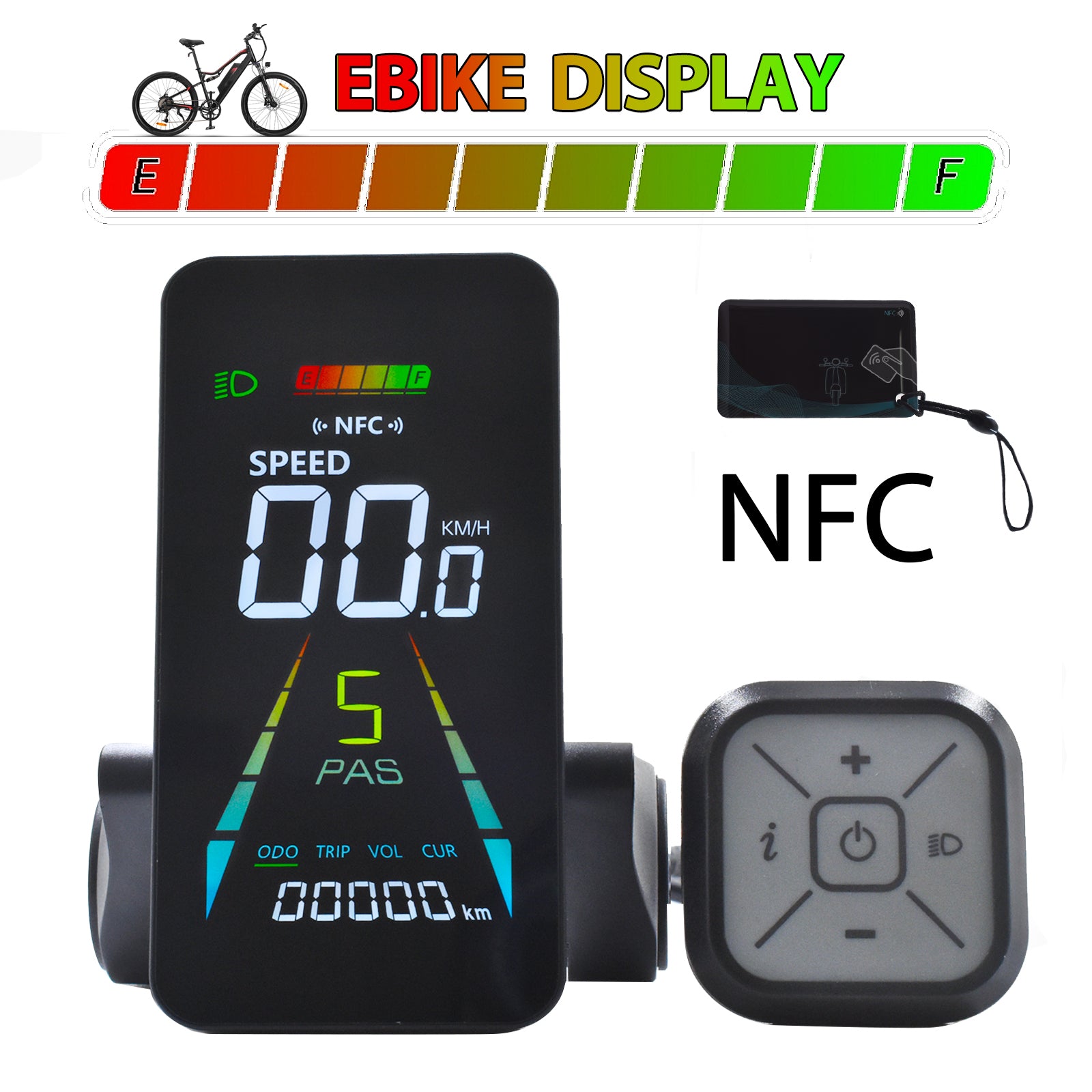 F4【UART2】Turn On The NFC Screen Electric Bicycle Display 24V/36V/48V/60V