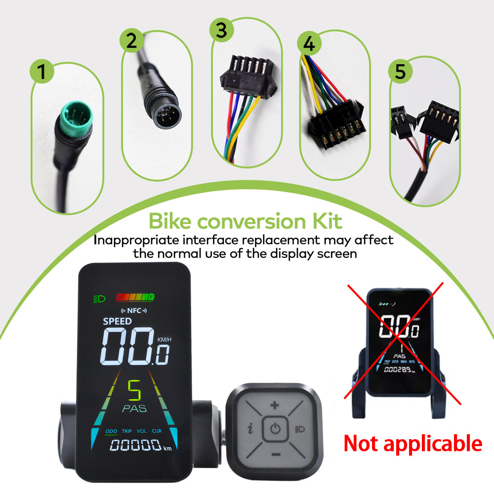 F4【UART2】Turn On The NFC Screen Electric Bicycle Display 24V/36V/48V/60V
