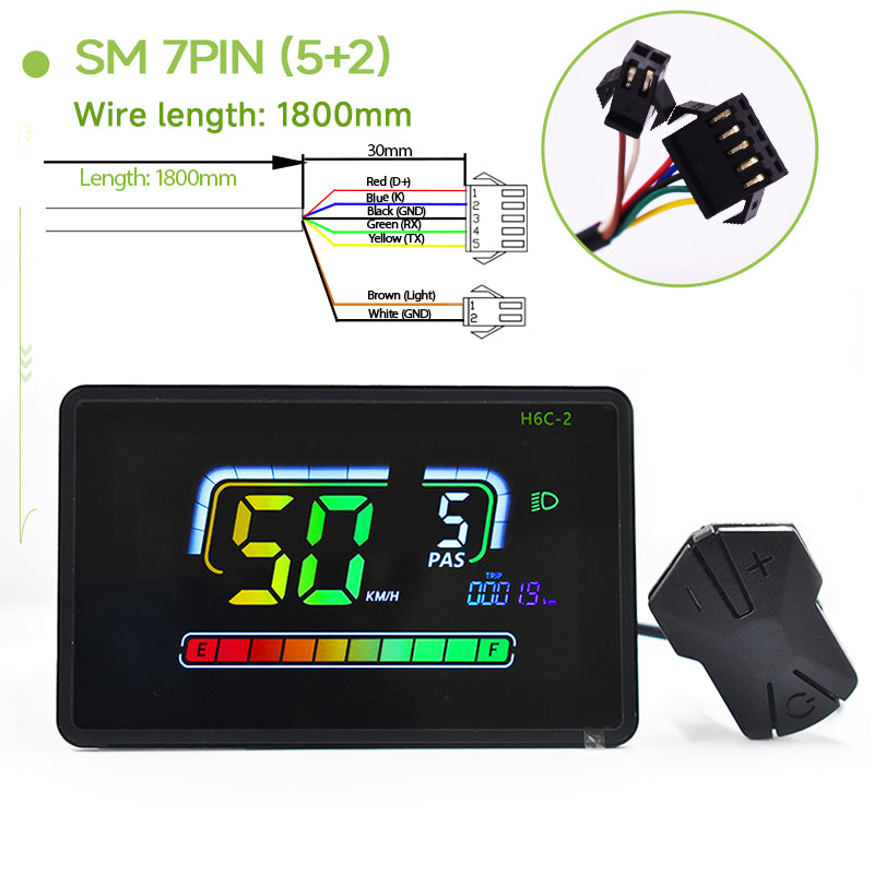 H6C-2 Electric Bicycle Display UART2 24/36/48/60v Single motor
