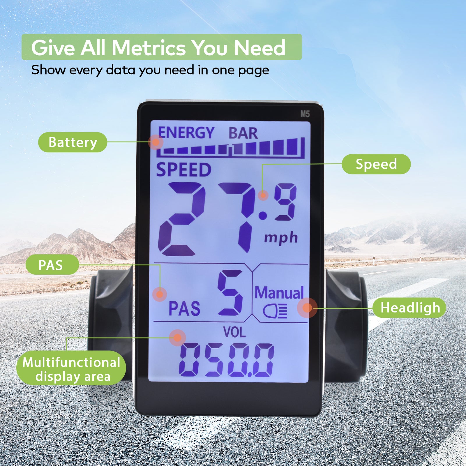 M5 【UART2】 Display Electric Lcd Display  24/36/48/60V Single motor