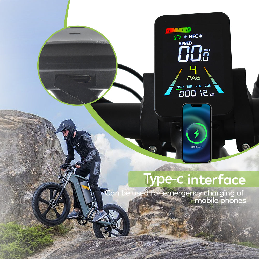 F3【UART2】Turn On The NFC Fatbike Screen 24/36/48/60V Single motor