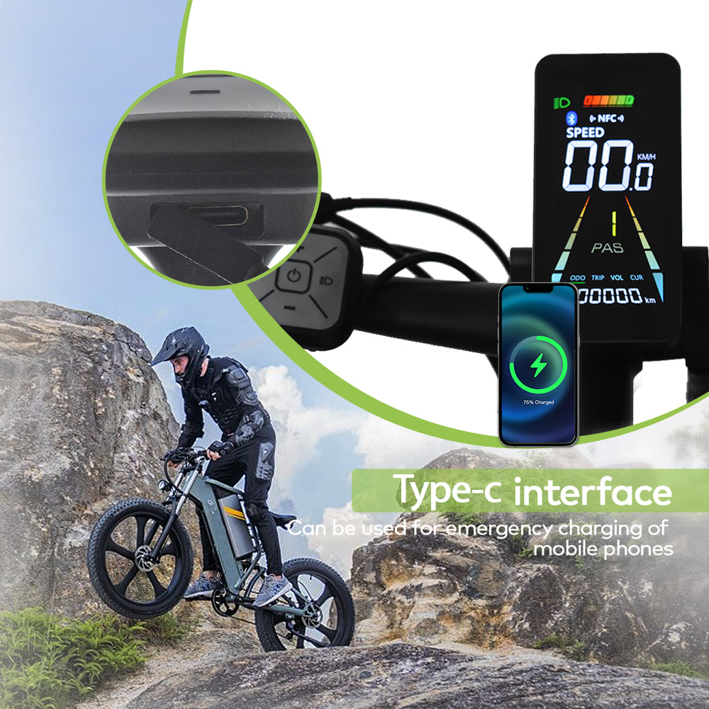 F4【UART2】Turn On The NFC Screen Electric Bicycle Display 24V/36V/48V/60V
