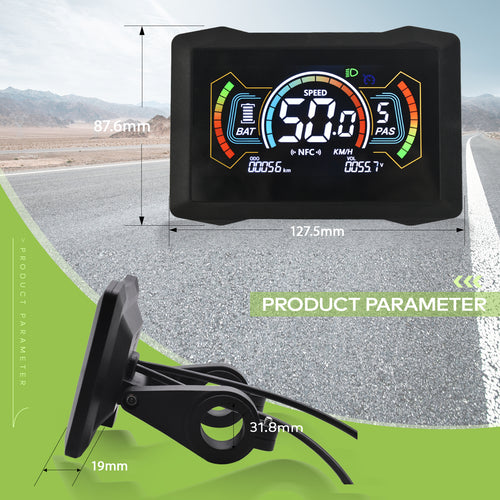 H7C UART2 NFC Ebike Display Waterproof Speedometer | HAYTRIX