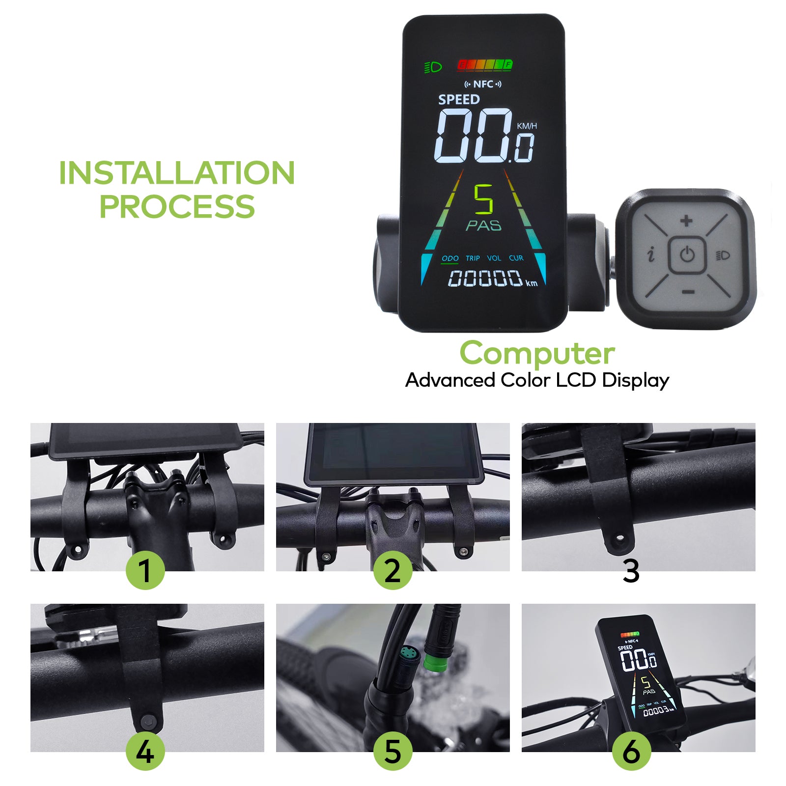 F4【UART2】Turn On The NFC Screen Electric Bicycle Display 24V/36V/48V/60V