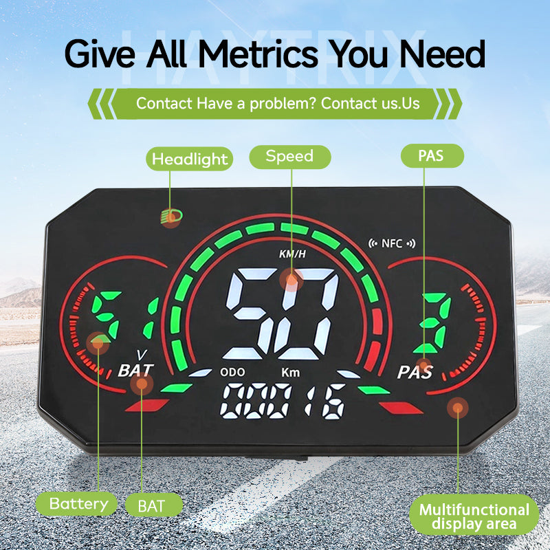 L6 UART2 Ebike LCD Display Speedometer IP67 | HAYTRIX