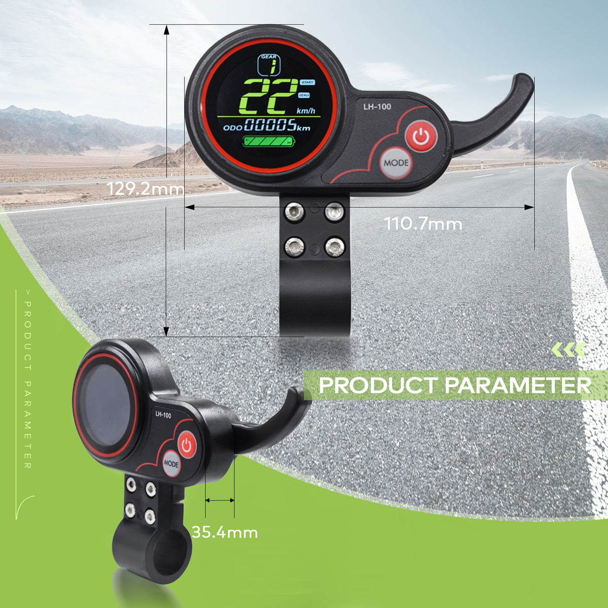 LH100 UART2 Ebike Display LCD Speedometer IP65 | HAYTRIX