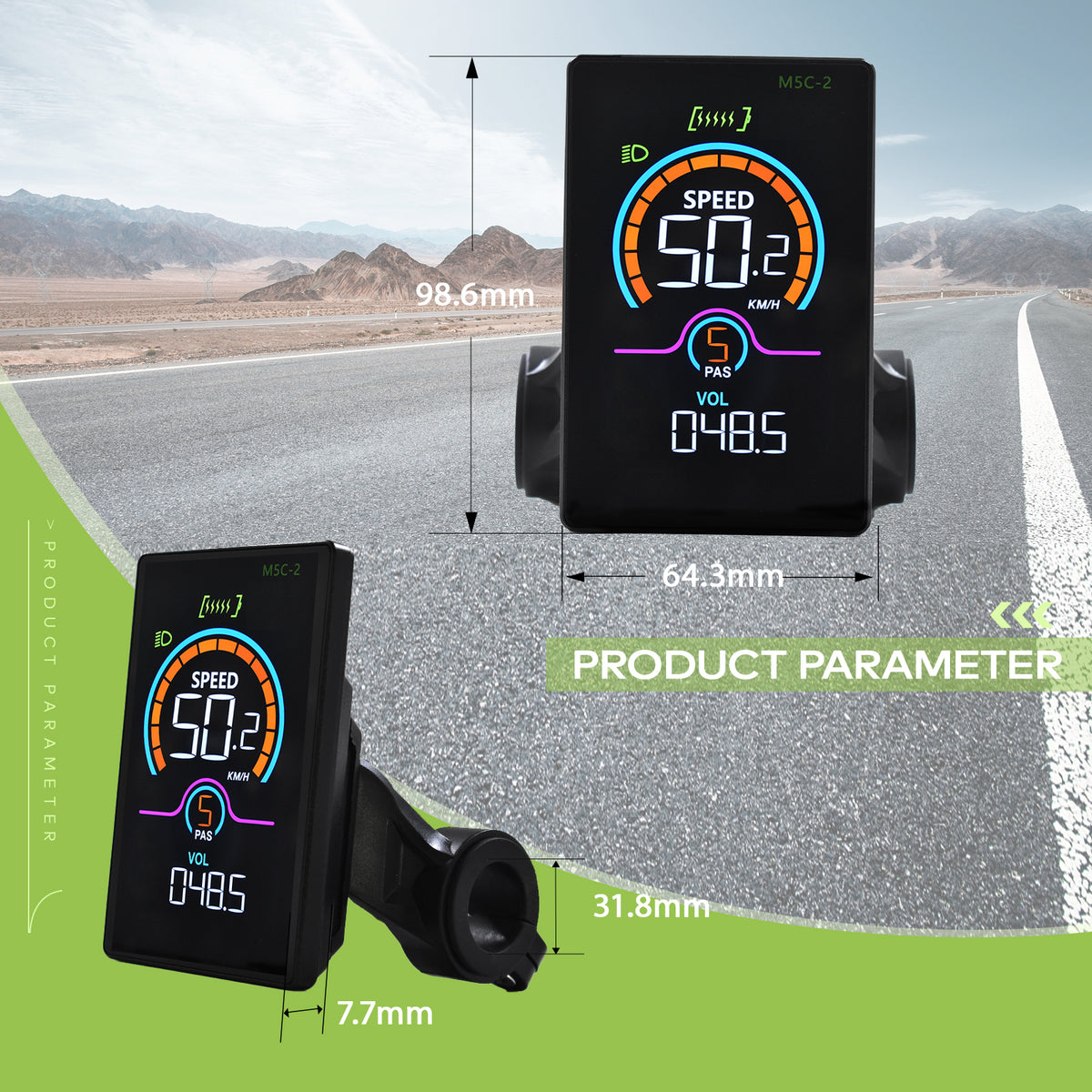 M5C-2 UART2 Ebike LCD Display Bluetooth Speedometer | HAYTRIX