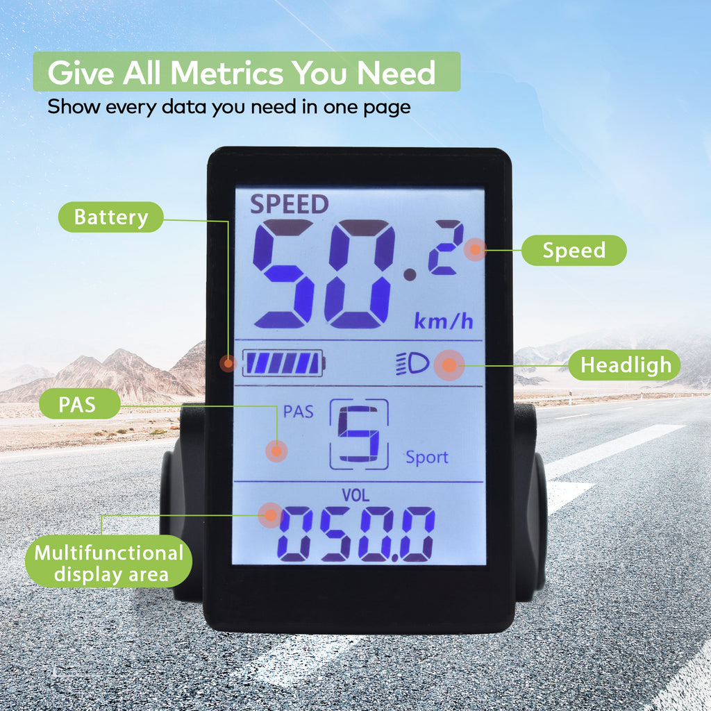 M6H UART2 Ebike Display Waterproof Speedometer IP67 | HAYTRIX
