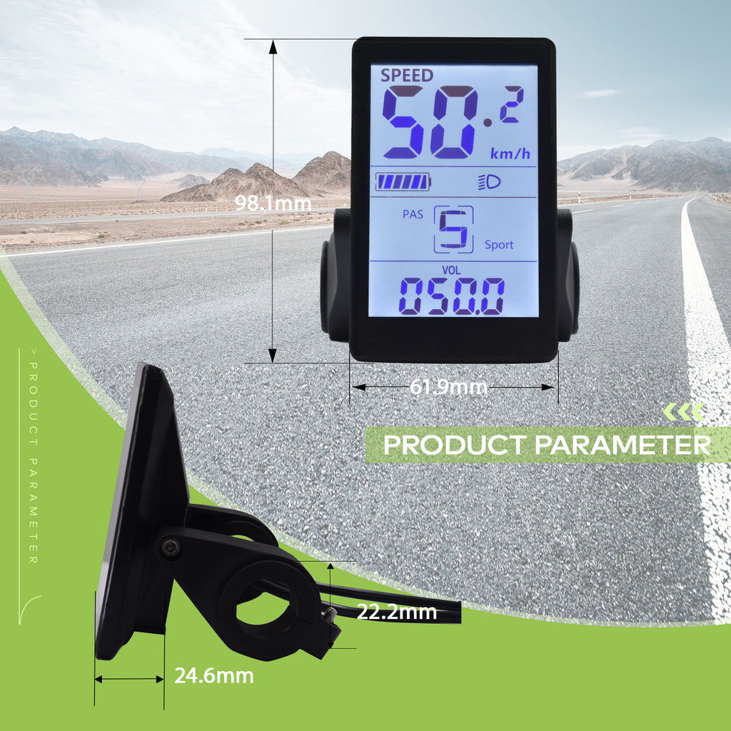 M6H UART2 Ebike Display Waterproof Speedometer IP67 | HAYTRIX
