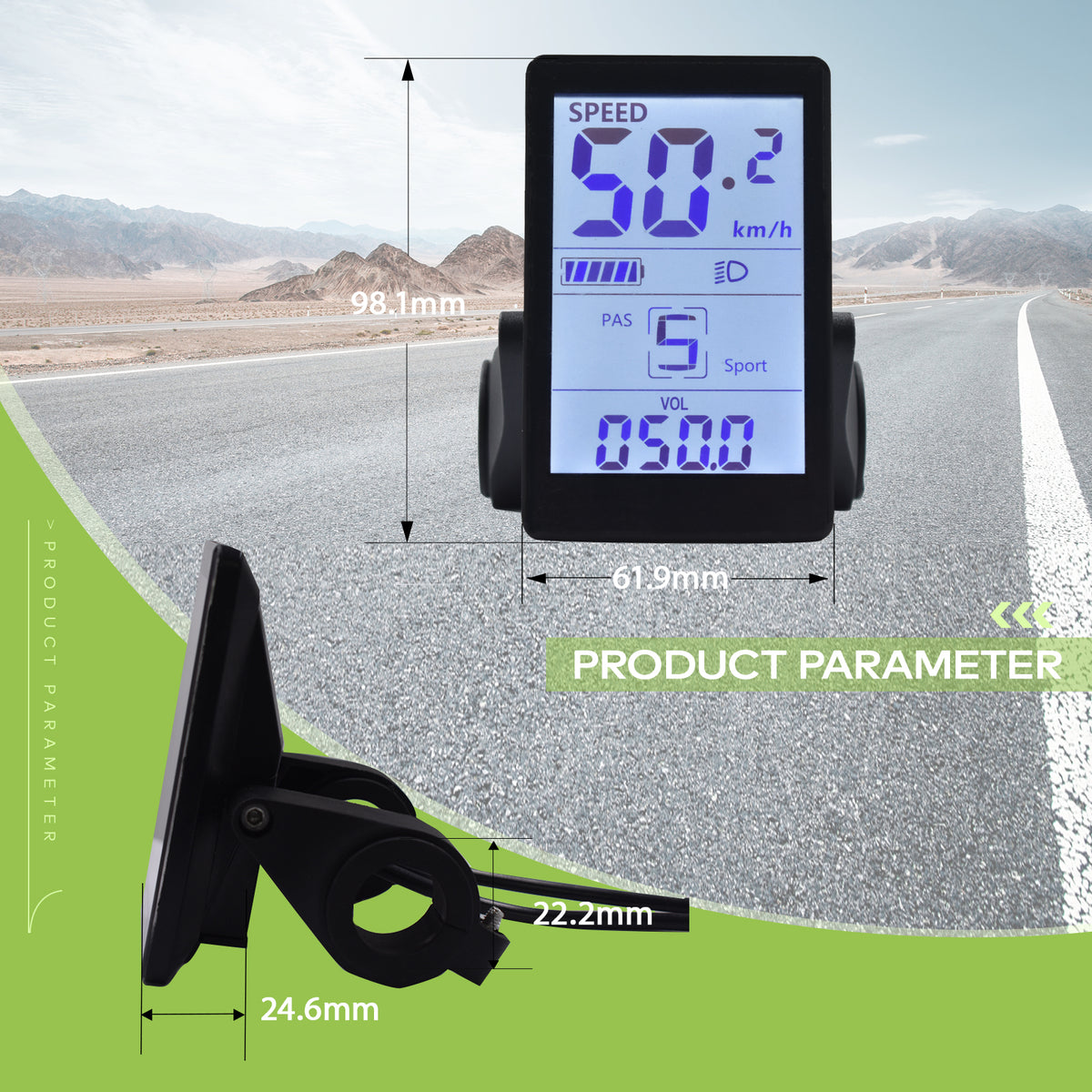M6H UART2 Ebike Display Waterproof Speedometer IP67 | HAYTRIX