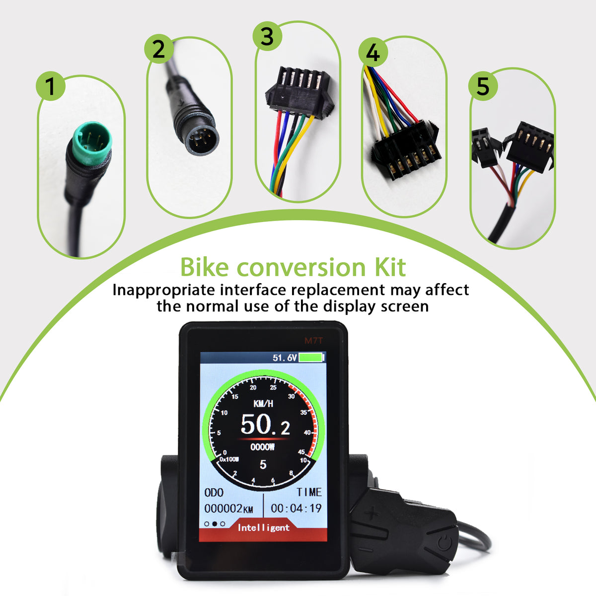 M7T UART2 Ebike Display Waterproof Speedometer IP65 | HAYTRIX