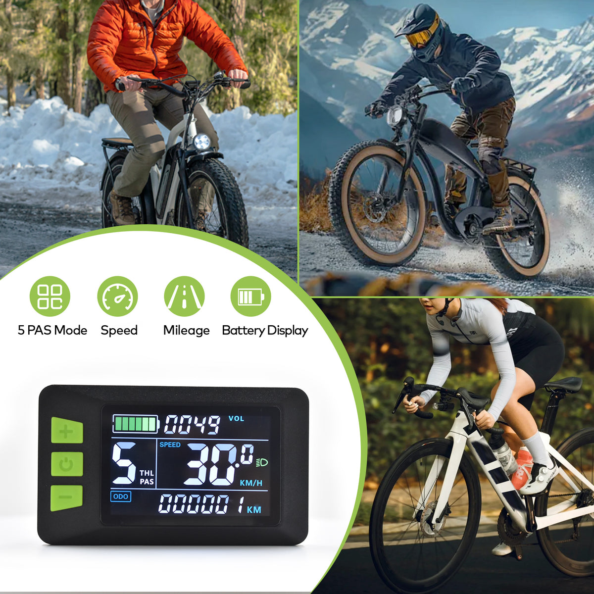 P3C UART2 Ebike Display Speedometer IP65 | HAYTRIX