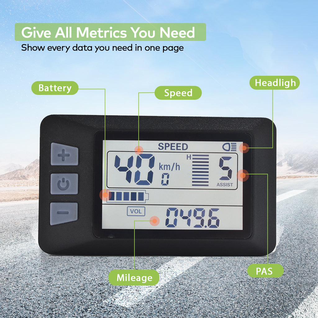 P3H UART2 Ebike LCD Display Speedometer IP65 | HAYTRIX