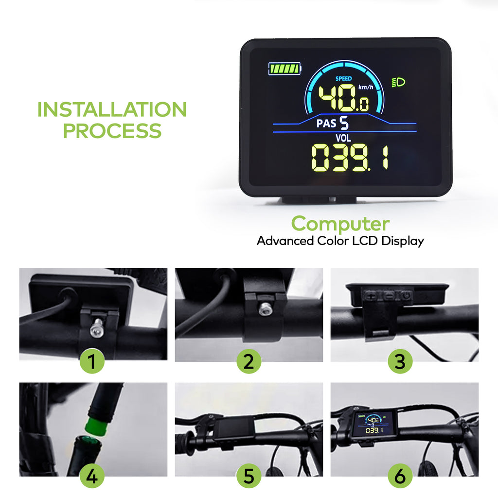 P5C UART2 Ebike LCD Display Fatbike Speedometer | HAYTRIX