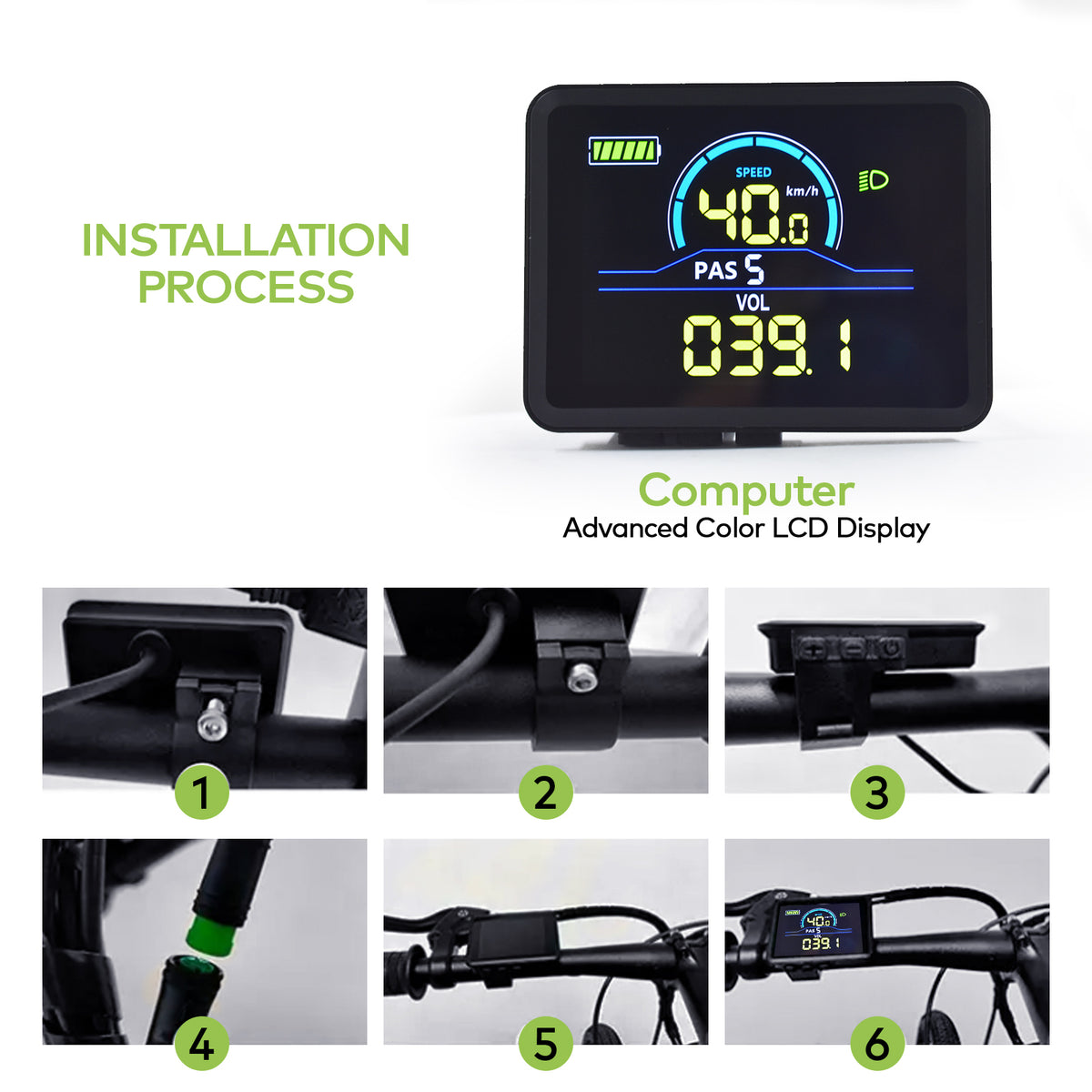 P5C UART2 Ebike LCD Display Fatbike Speedometer | HAYTRIX