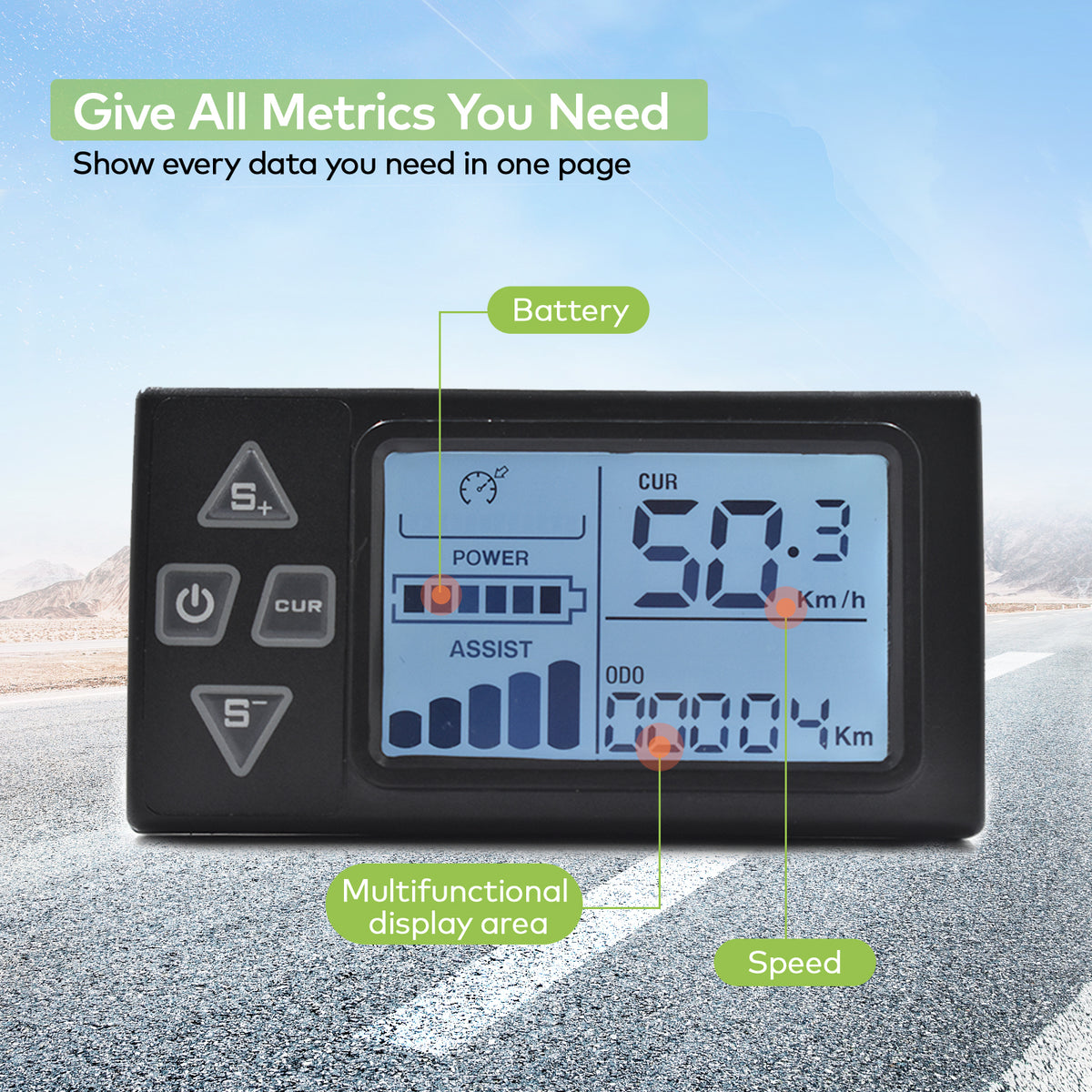 S861 UART2 Wireless Ebike LCD Display IP67 | HAYTRIX