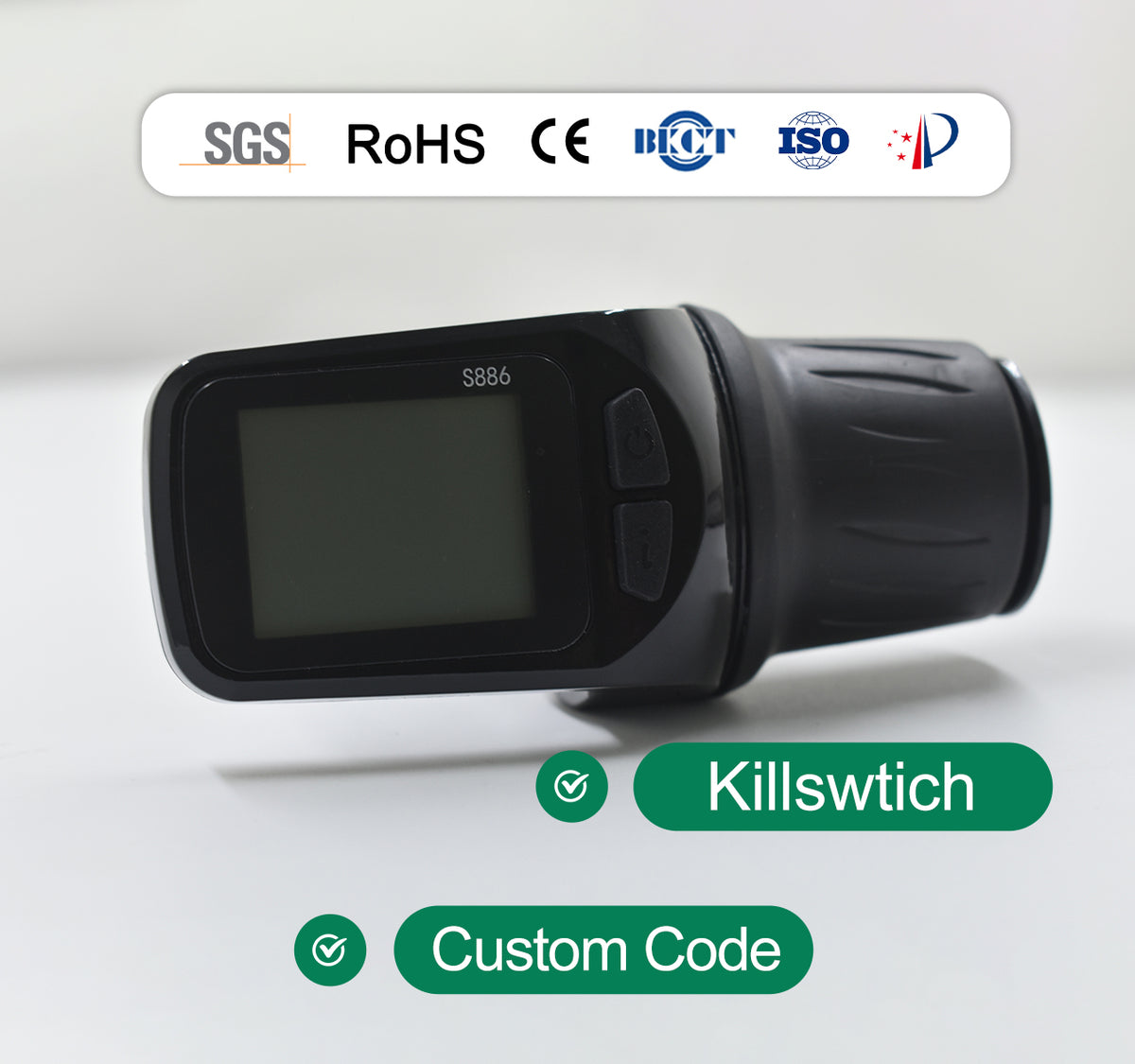 S886 UART2 Twist Throttle Ebike Display IP65 | HAYTRIX
