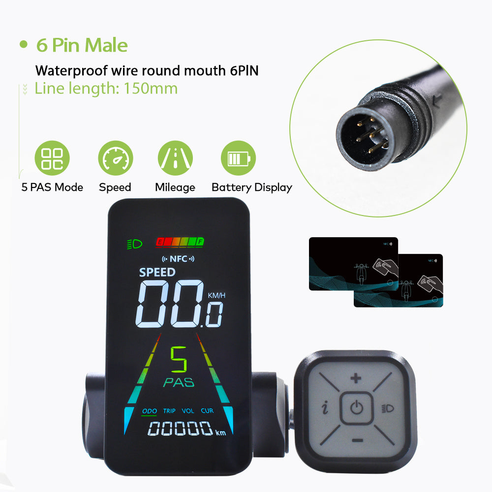 F4【UART2】Turn On The NFC Screen Electric Bicycle Display 24V/36V/48V/60V