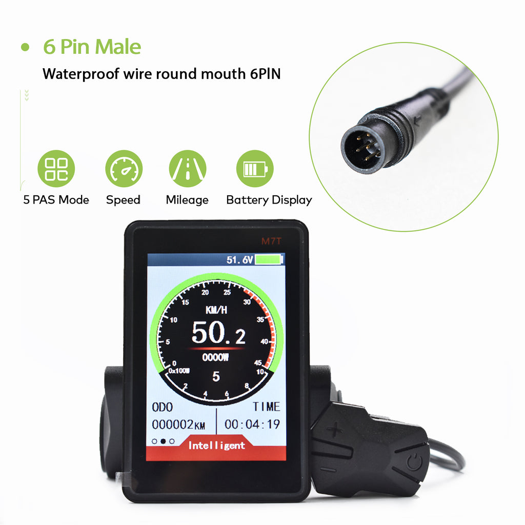 M7T 【UART2】 EBike Display Mtb Bike Accessories 24/36/48/60V Single motor