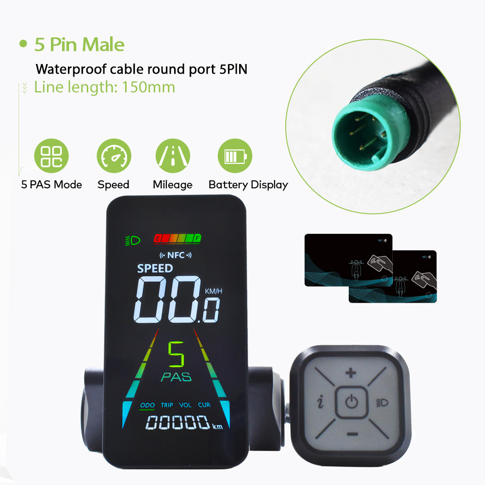 F4【UART2】Turn On The NFC Screen Electric Bicycle Display 24V/36V/48V/60V