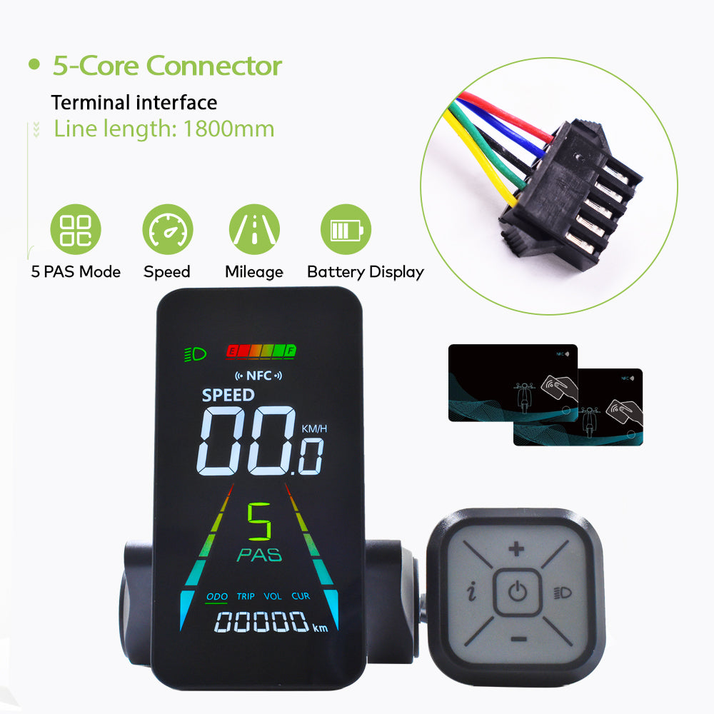 F4【UART2】Turn On The NFC Screen Electric Bicycle Display 24V/36V/48V/60V