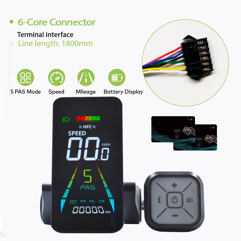 F4【UART2】Turn On The NFC Screen Electric Bicycle Display 24V/36V/48V/60V